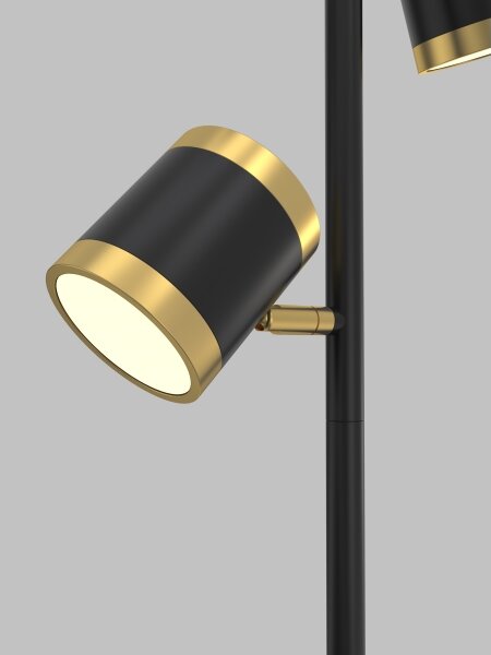 Wofi 3003-304S - Lampada da terra dimmerabile a LED TOULOUSE 3xLED/7W/230V nero/oro