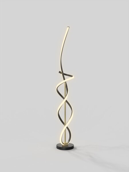 Wofi 3134-104 - Lampada da terra dimmerabile a LED INDIGO LED/31W/230V nero/oro