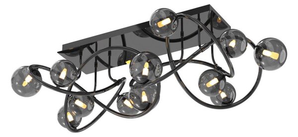 Wofi 9014-1205 - Lampadario a plafone LED NANCY 12xG9/3,5W/230V nero/cromo