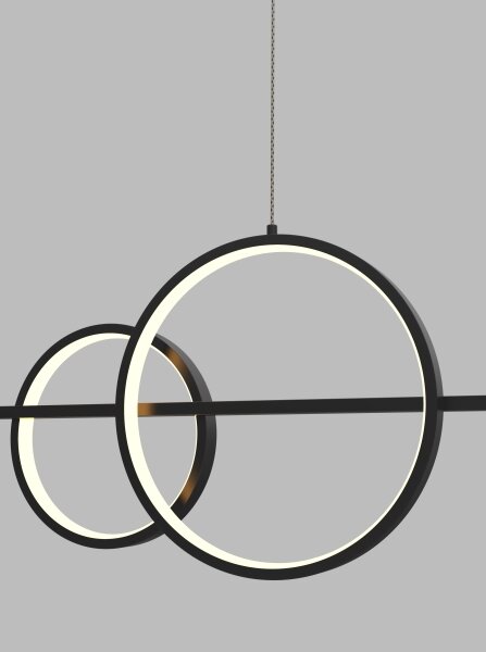 Wofi 7030-502 - Lampadario a sospensione con filo LED dimmerabile MESSINA LED/40W/230V nero