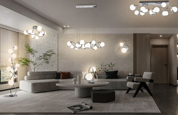 Wofi 9014-807 - Lampadario a plafone LED NANCY 8xG9/3,5W/230V cromo lucido