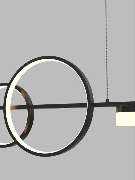 Wofi 7030-702 - Lampadario a sospensione con filo LED dimmerabile MESSINA LED/57W/230V nero
