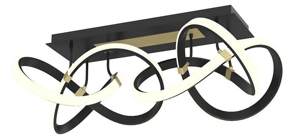 Wofi 9134-204 - Lampadario LED dimmerabile INDIGO LED/64W/230V nero/oro