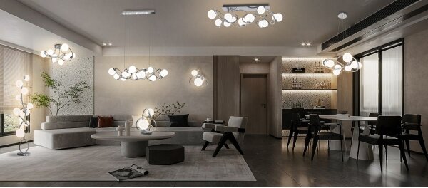 Wofi 3014-907 - Lampada LED da terra NANCY 9xG9/3,5W/230V cromo lucido