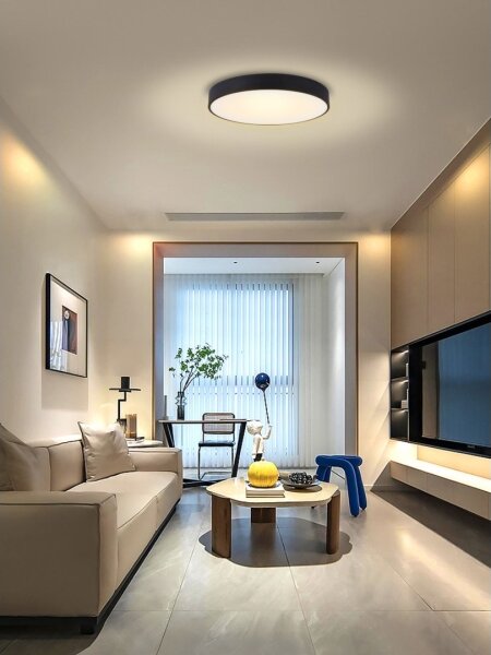 Immax NEO 07202L-Plafoniera LED dimmerabile RONDATE 53W/230V nero Tuya+RC