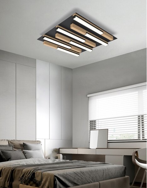 Wofi 9031-606 - Plafoniera LED dimmerabile PALERMO LED/26W/230V legno