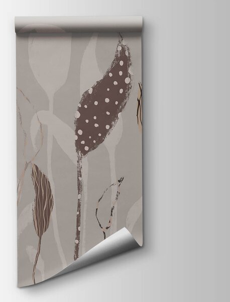 Carta da parati L'eleganza della natura nelle forme semplici, Carta da parati Foglie, Carta da parati popolare, t00550v1 - Tapeko.it