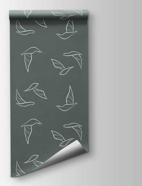 Carta da parati Modello di volo degli uccelli, Carta da parati animali, Carta da parati popolare, t00584 - Tapeko.it