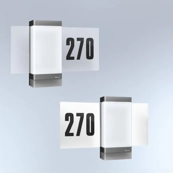Steinel 067205 - Numero civico a LED con sensore L270SC LED/7,8W/230V IP44