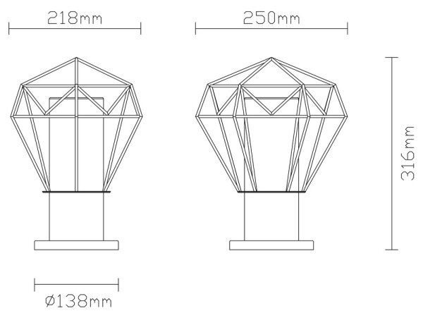 Globo 31358 - Lampada da esterno HORACE 1xE27/15W/230V IP44