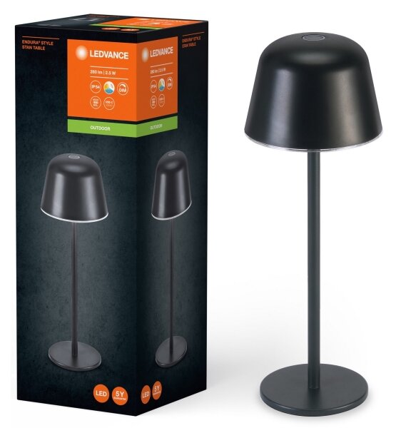 Ledvance - Lampada LED dimmerabile per esterni ricaricabile TAVOLO LED/2,5W/5V IP54 nero