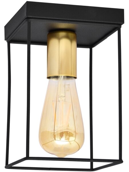 Plafoniera FINN 1xE27/15W/230V nero/oro