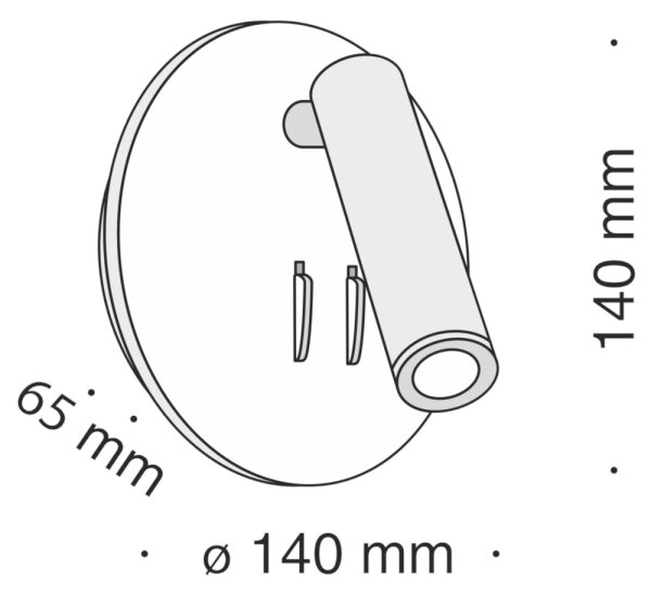 Maytoni C176-WL-01-6W-W - Luce Spot da parete a LED IOS LED/9W/230V bianco