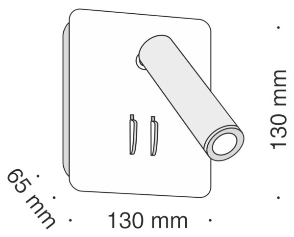 Maytoni C175-WL-01-6W-B - Luce Spot da parete a LED IOS LED/9W/230V nero