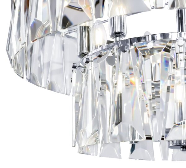 Maytoni MOD043PL-12CH - Lampadario a sospensione con catena PUNTES 12xE14/40W/230V cromo