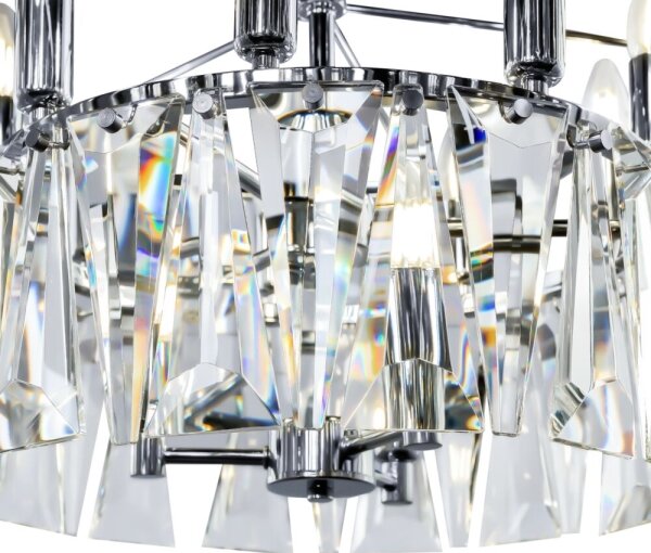 Maytoni MOD043PL-18CH - Lampadario a sospensione con catena PUNTES 18xE14/40W/230V cromo