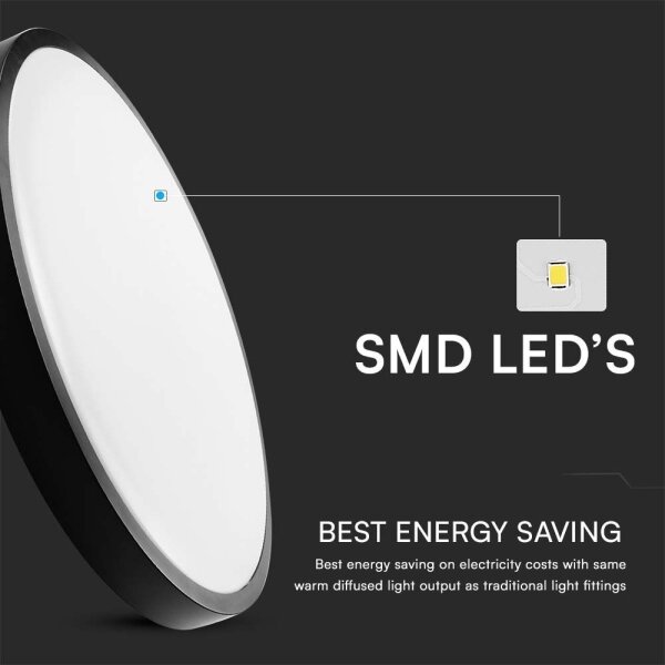Plafoniera LED da bagno con sensore LED/18W/230V 4000K IP44 nero