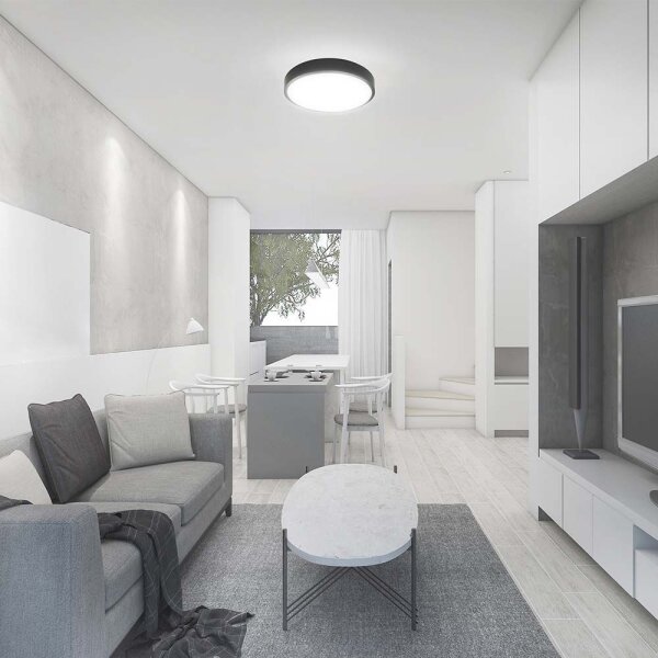 Plafoniera LED da bagno con sensore LED/18W/230V 4000K IP44 nero