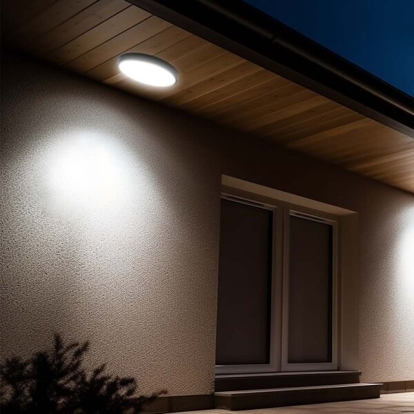 Plafoniera LED da bagno con sensore LED/18W/230V 4000K IP44 nero
