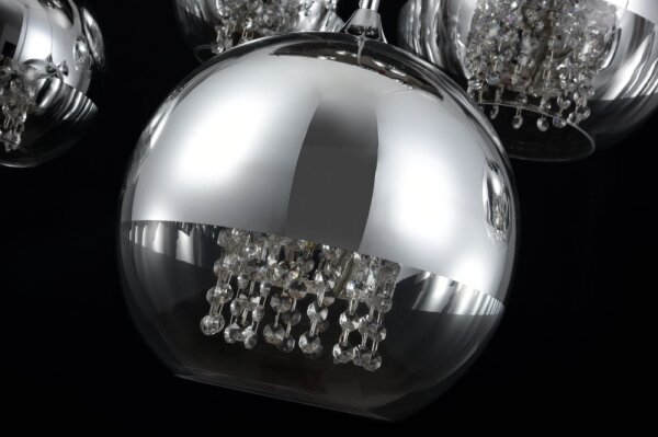 Maytoni P140-PL-170-5-N - Lampadario a sospensione con filo FERMI 5xE27/60W/230V cromo