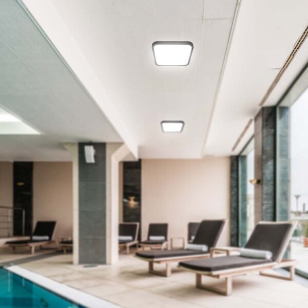 Plafoniera LED da bagno con sensore LED/18W/230V 4000K IP44 nero