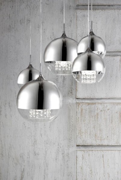 Maytoni P140-PL-170-5-N - Lampadario a sospensione con filo FERMI 5xE27/60W/230V cromo