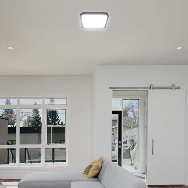 Plafoniera LED da bagno con sensore LED/18W/230V 4000K IP44 nero