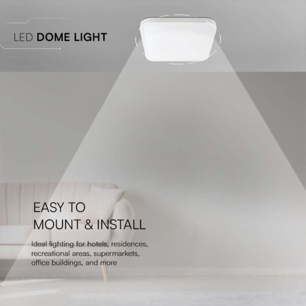 Plafoniera LED da bagno LED/18W/230V 3000K IP44 25x25 cm bianco