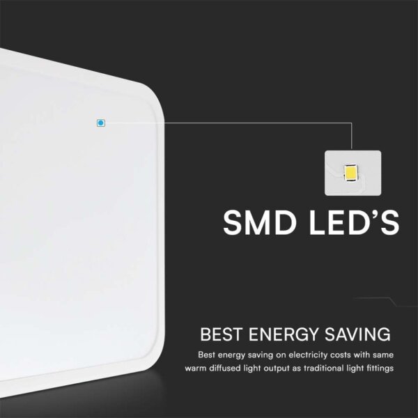 Plafoniera LED da bagno LED/18W/230V 3000K IP44 25x25 cm bianco
