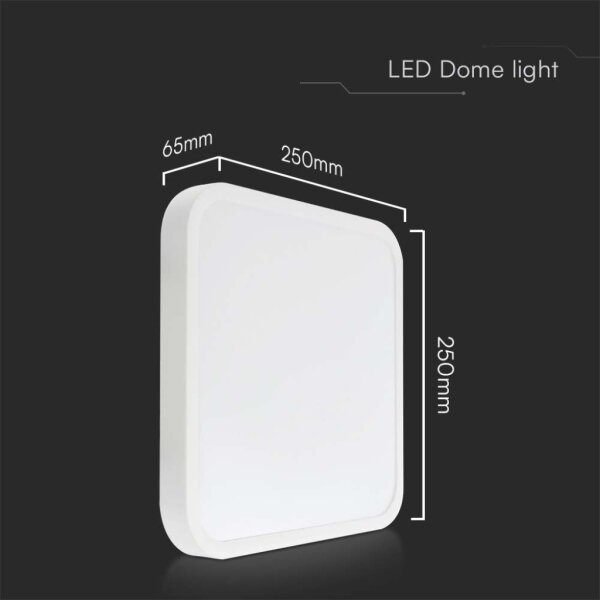 Plafoniera LED da bagno LED/18W/230V 3000K IP44 25x25 cm bianco