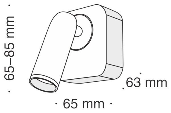 Maytoni C039WL-L3W3K - Luce Spot da parete a LED MIRAX LED/3W/230V nero