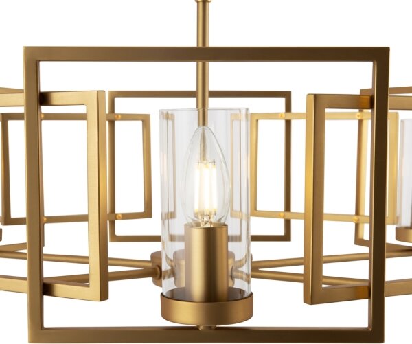 Maytoni H009PL-06G - Lampadario a sospensione con catena BOWI 6xE14/40W/230V