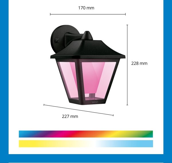 WiZ - LED RGBW Applique da esterno dimmerabile LED/9,5W/230V IP44 Wi-Fi