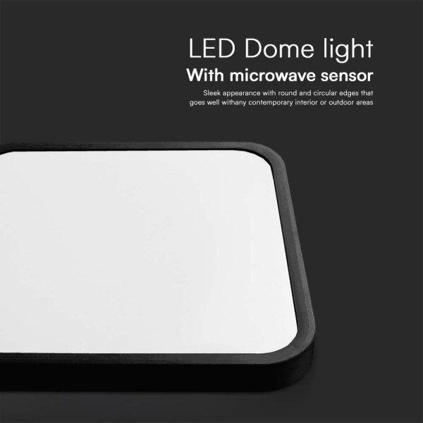 Plafoniera LED da bagno con sensore LED/18W/230V 4000K IP44 nero