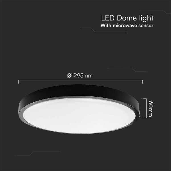 Plafoniera LED da bagno con sensore LED/18W/230V 4000K IP44 nero