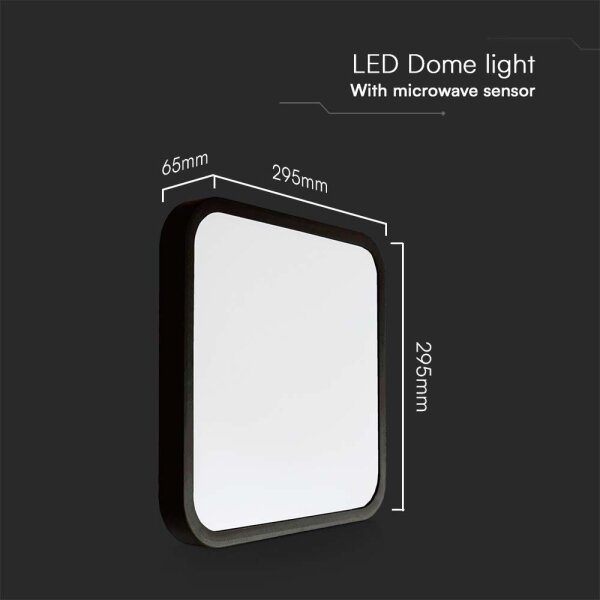 Plafoniera LED da bagno con sensore LED/18W/230V 4000K IP44 nero