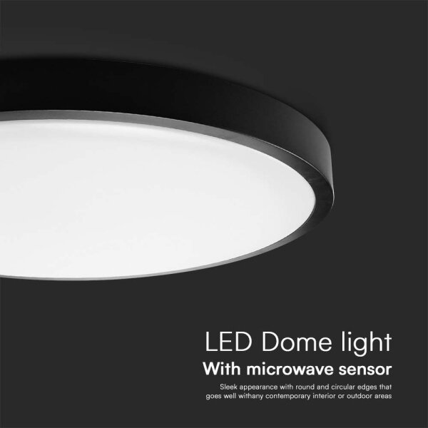 Plafoniera LED da bagno con sensore LED/18W/230V 4000K IP44 nero