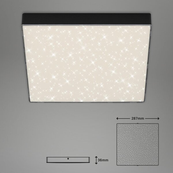 Briloner 7078-415 - Plafoniera LED STAR SKY LED/21W/230V 28x28 cm nero