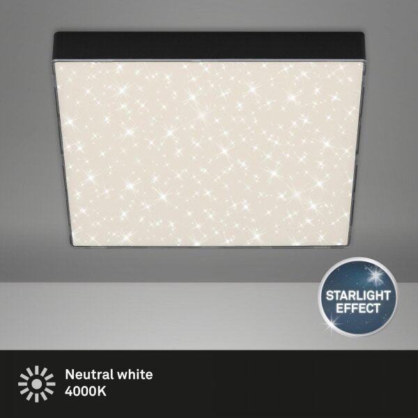 Briloner 7078-415 - Plafoniera LED STAR SKY LED/21W/230V 28x28 cm nero
