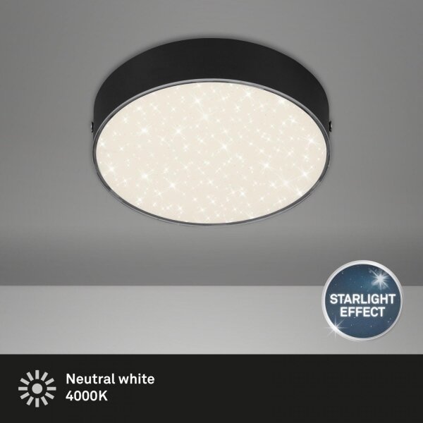 Briloner 7072-415 - Plafoniera LED STAR SKY LED/11W/230V diametro 15 cm nero