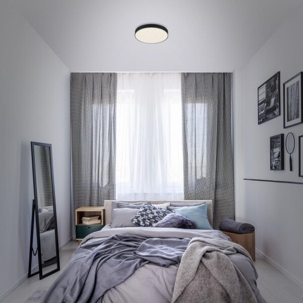 Briloner 7073-415 - Plafoniera LED STAR SKY LED/16W/230V diametro 21 cm nero