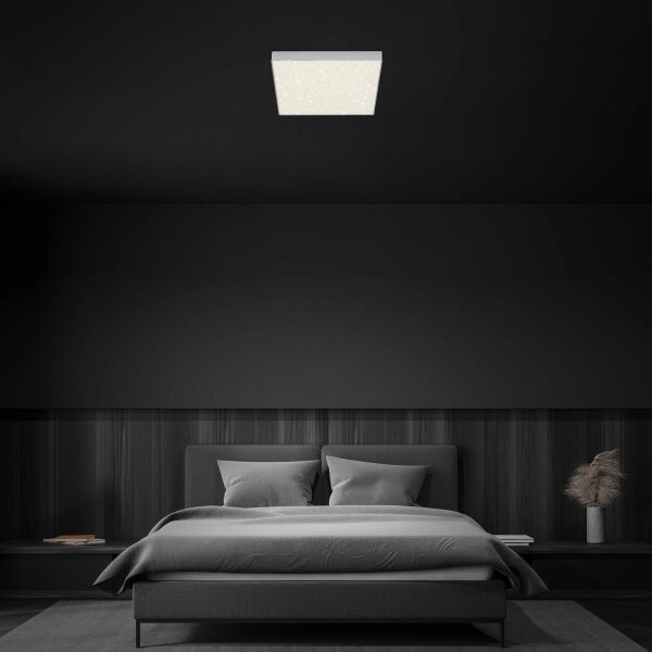 Briloner 7078-414 - Plafoniera LED STAR SKY LED/21W/230V 28x28 cm argento