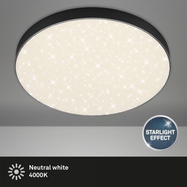 Briloner 7075-415 - Plafoniera LED STAR SKY LED/24,5W/230V diametro 38 cm nero