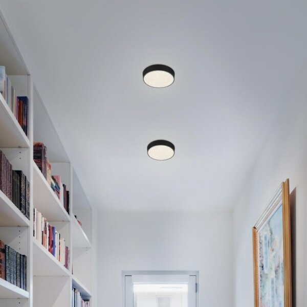 Briloner 7072-415 - Plafoniera LED STAR SKY LED/11W/230V diametro 15 cm nero