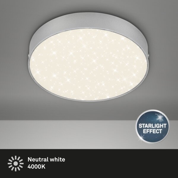 Briloner 7073-414 -Plafoniera LED STAR SKY LED/16W/230V diametro 21 cm argento