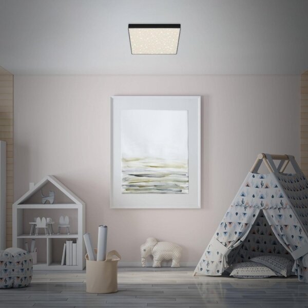 Briloner 7078-415 - Plafoniera LED STAR SKY LED/21W/230V 28x28 cm nero