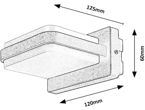Rabalux 77061 - Applique a LED da esterno GENDT LED/12W/230V IP44 nero