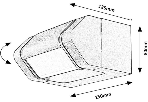 Rabalux 77103 - Applique a LED da esterno MEDNA LED/8W/230V IP54 antracite
