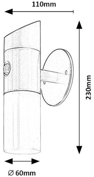 Rabalux 77030 - Lampada solare da parete LUTTO LED/1W/3,7V IP44 nera