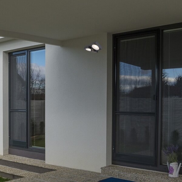 Rabalux 77101 - Applique a LED da esterno TELDE 2xLED/7W/230V IP54 antracite